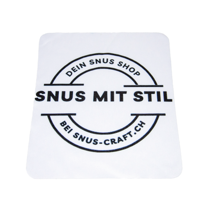 Reinigungstuch Snus mit Stil mit aufgedrucktem Logo, praktisches Pflegezubehör