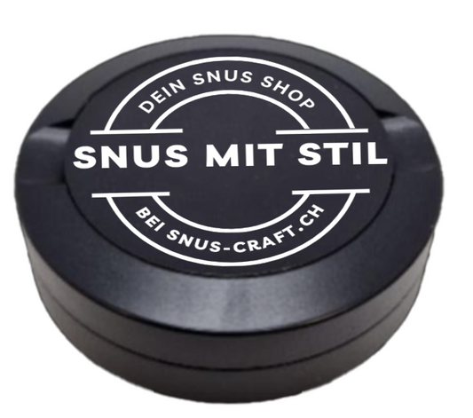 Gravierte Snusdose Aluminium "snus-craft.ch" 3-tlg.