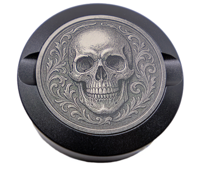 Gravierte Snusdose Aluminium "Calavera" 3-tlg.