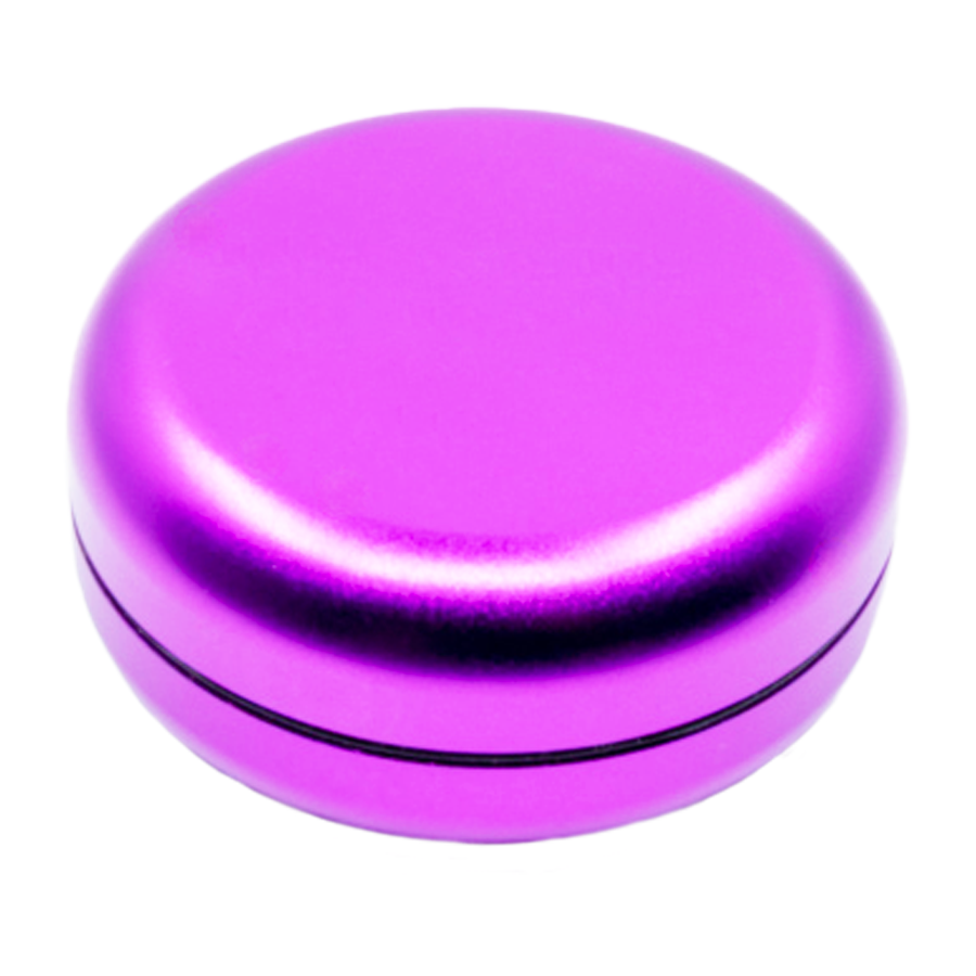 Snus Waste Mini, geschlossenes kleines Döschen ohne Bedruckung, in Violett, kompakt und handlich für unterwegs.