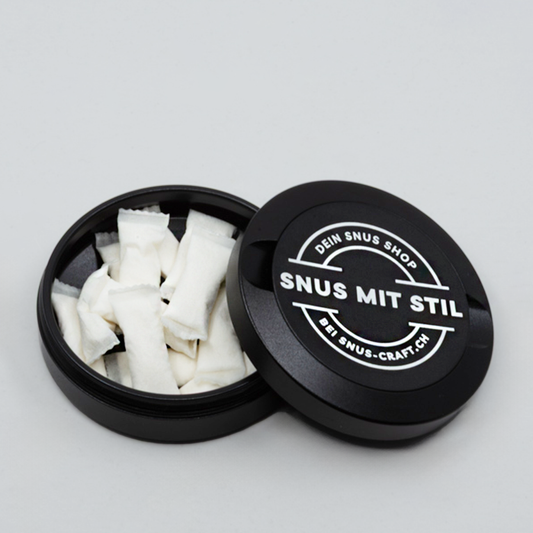 Gravierte Snusdose Aluminium "snus-craft.ch" 3-tlg.