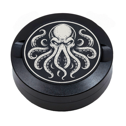Snusdose graviert mit Abysson Motiv aus Aluminium, personalisierte Lasergravur, robuste Aufbewahrungsdose für Snus.