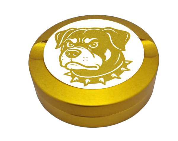 Snusdose mit Motiv Rottweiler gold