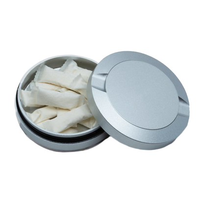 Snusdose Aluminium - personalisierbar  - 3-tlg.- silber