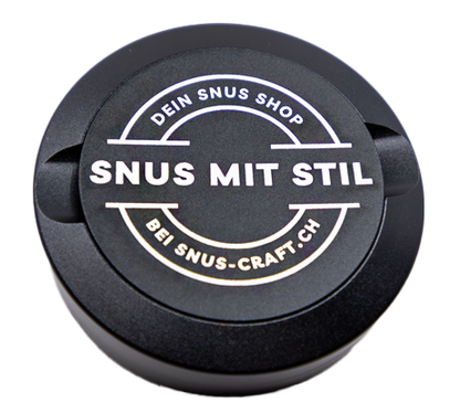 Gravierte Snusdose Aluminium "snus-craft.ch" 3-tlg.