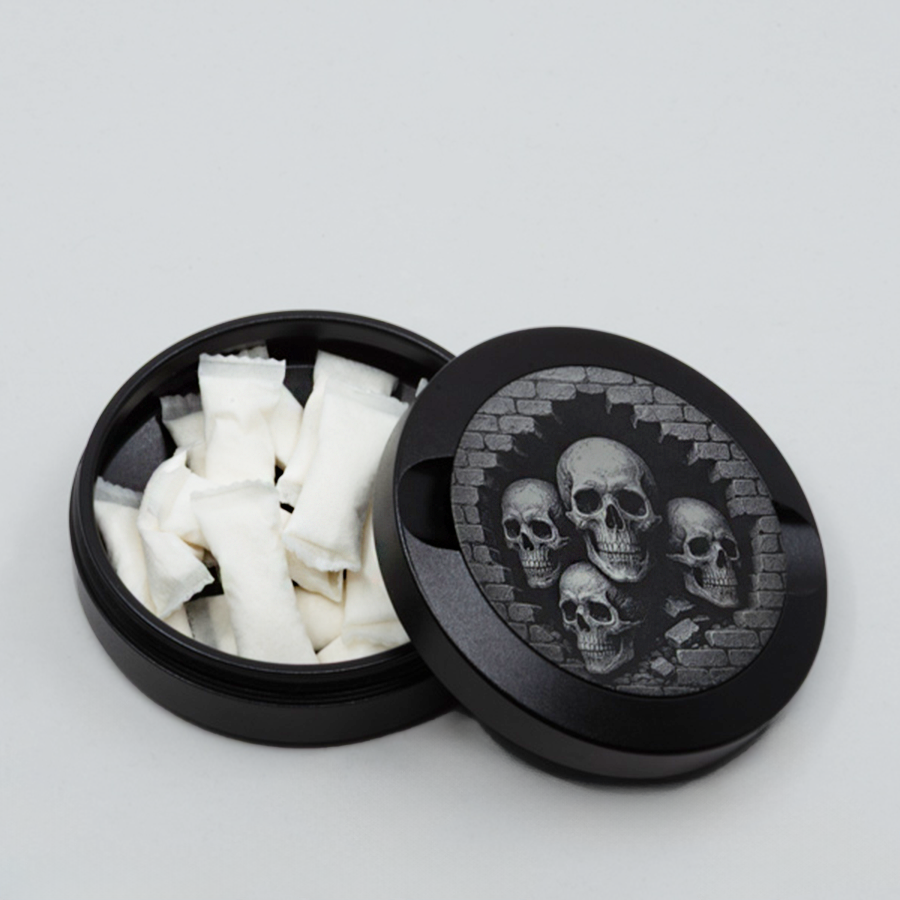 Gravierte Snusdose Aluminium "Deathwatch Four" 3-tlg.