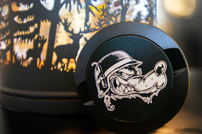 Gravierte Snusdose Aluminium "Iron Fang" 3-tlg.