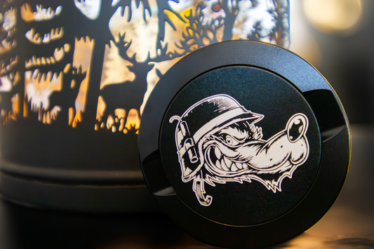 Gravierte Snusdose Aluminium "Iron Fang" 3-tlg.